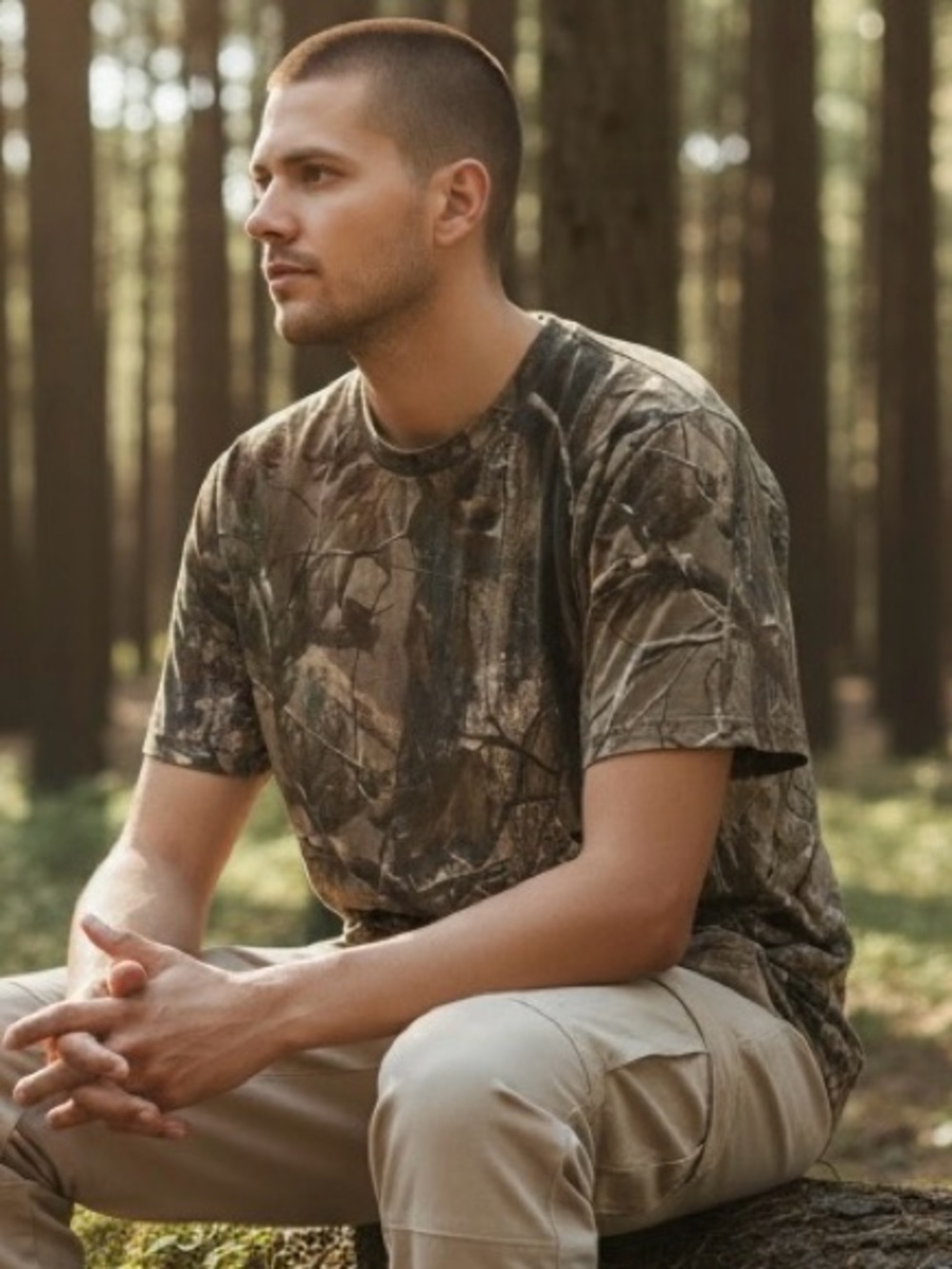 Men’s RealTree Forest Camo Cotton Tee